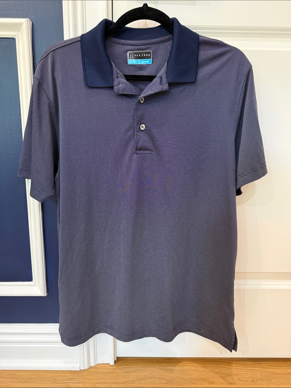PGA Tour Two-Tone Navy and Dark Blue Polo